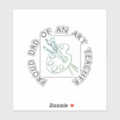 Sticker Papa d'un professeur d'art (Feuille)