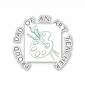 Sticker Papa d'un professeur d'art (Devant)