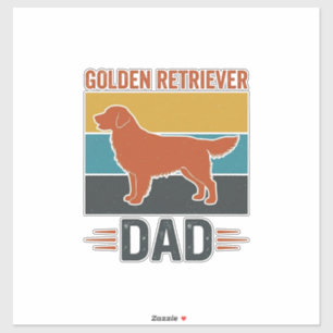Sticker Papa Golden Retriever Conception Vectorielle pour