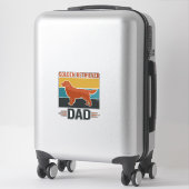Sticker Papa Golden Retriever Conception Vectorielle pour (Sur valise)