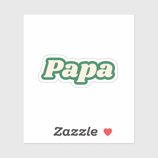 Sticker Papa | Grand-père, père (Feuille)