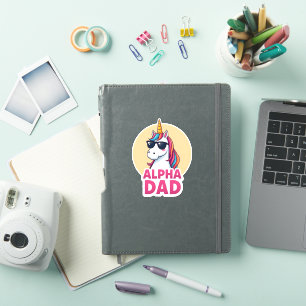 Sticker Papa licorne drôle Laufey hommes Fête des pères No