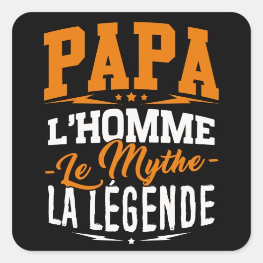 Sticker Papa, Man, Mythe, Legende (Voorkant)