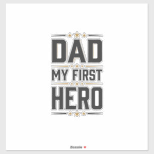 Sticker Papa Mon Premier Héros Conception de T-shirt Typog