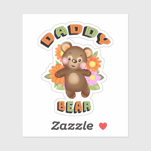 Sticker Papa ours (Feuille)