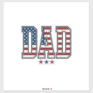 Sticker Papa patriote Drapeau américain Design vectoriel v