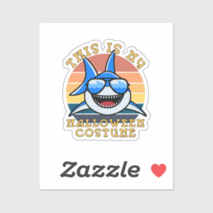 Sticker Papa Requin Soleil Couchant Drôle Épouvantable