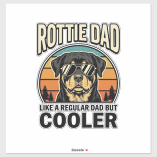 Sticker Papa Rottie comme un papa normal mais design plus