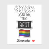 Sticker Papa, tu es le meilleur - Fête des pères Pride (Feuille)
