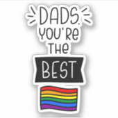 Sticker Papa, tu es le meilleur - Fête des pères Pride (Devant)