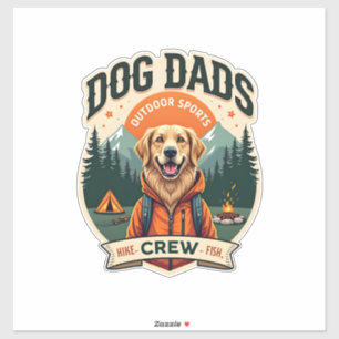 Sticker Papas Chien Vintage Équipe de Sports de Plein Air