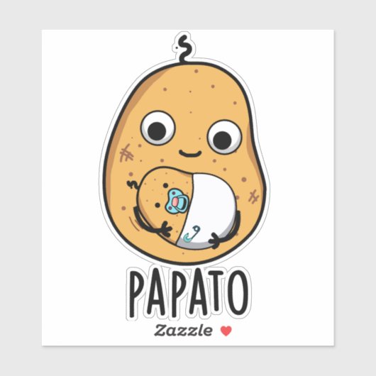 Sticker Papato Funny Potato Pun (Feuille)