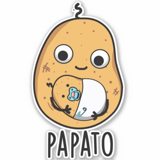 Sticker Papato Funny Potato Pun (Devant)