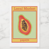 sticker Papaya (Étiquettes simples)