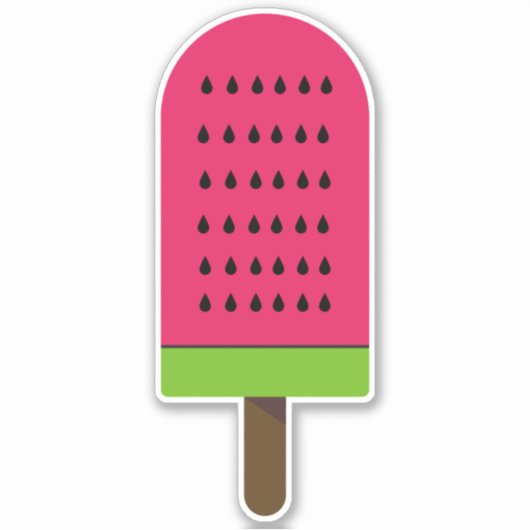 Sticker Pape de pastèque rose pâle (Devant)