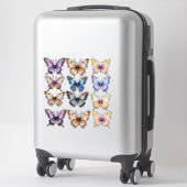 Sticker Papeterie de scrapbook aquarelle journal papillon (Sur valise)