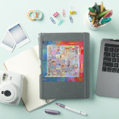 Sticker Papier cadeau géométrique à patchwork traditionnel (Couverture iPad)