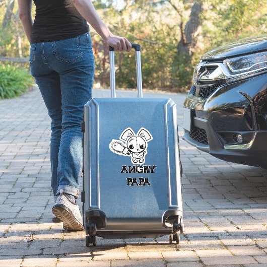 Sticker Papier grumpy Voodoo Bunny mignon (Valise Insitu)