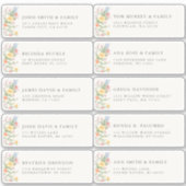 Sticker Papier Orné De Couleurs Douces Pour Le Nom De L'in (Devant)