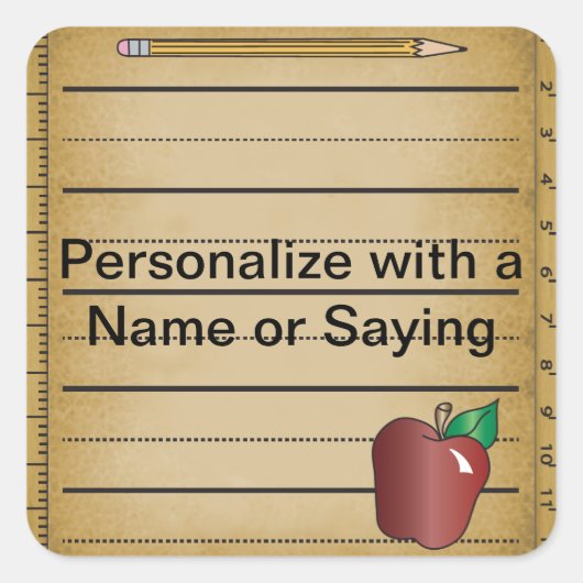 Sticker papier règle pour un enseignant (Devant)