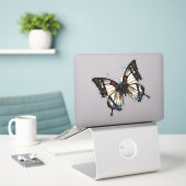 Sticker Papillon (Ordinateur portable sur le bureau)