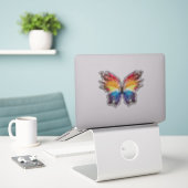 Sticker Papillon (Ordinateur portable sur le bureau)