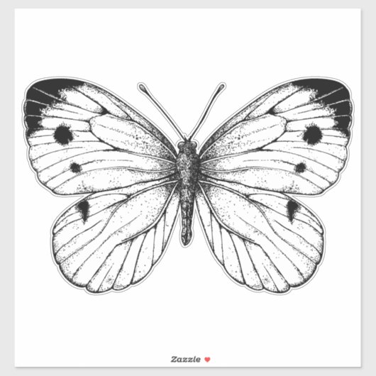 Sticker Papillon à chou (Feuille)