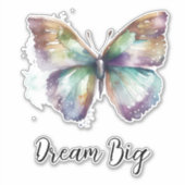 Sticker Papillon à menthe bleu violet Aqua Gold (Devant)