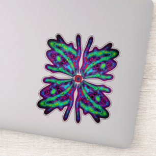 Sticker papillon Alien b (motif coloré) v3