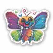 Sticker Papillon arc-en-ciel (Recto)