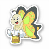 Sticker Papillon au miel (Devant)