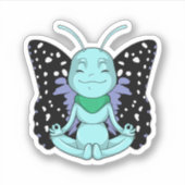 Sticker Papillon au Yoga Stretching Legs (Devant)