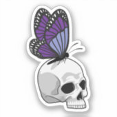 Sticker Papillon avec crâne (Recto)
