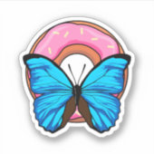 Sticker Papillon avec Donut (Devant)