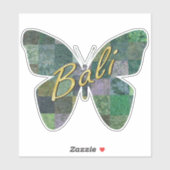 Sticker Papillon Batik Vert (Feuille)