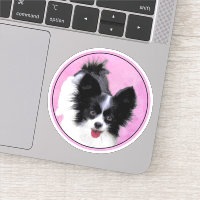 Papillon (Blanc et Noir) Peinture - Art de Chien