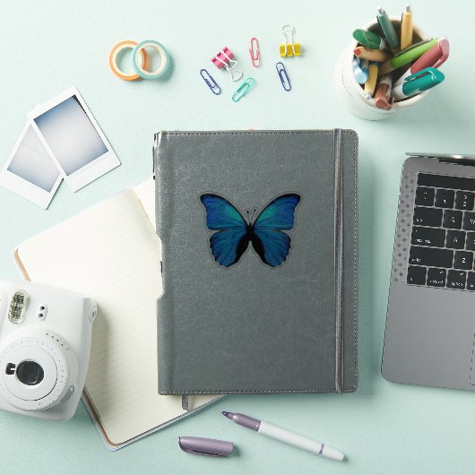Sticker Papillon bleu (Couverture iPad)