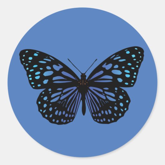 Sticker papillon bleu (Devant)