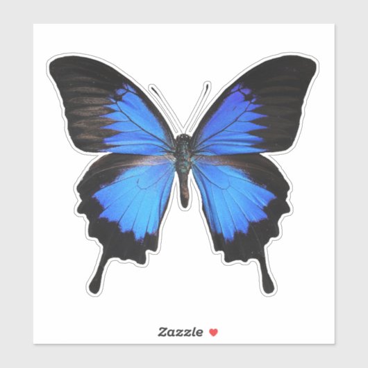 Sticker Papillon bleu 3 (Feuille)
