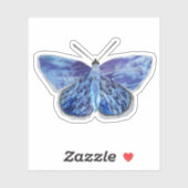 Sticker Papillon bleu commun (Feuille)