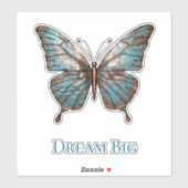 Sticker Papillon bleu Drea, (Feuille)