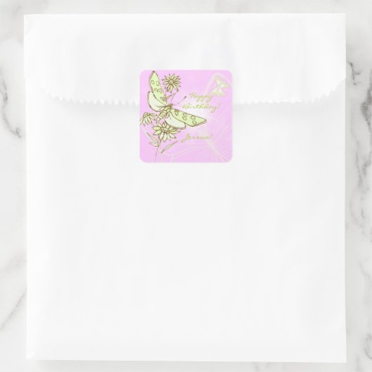 Sticker Papillon citron vert (Sac)