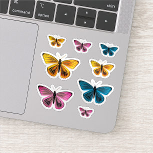 Sticker Papillon coloré mignon