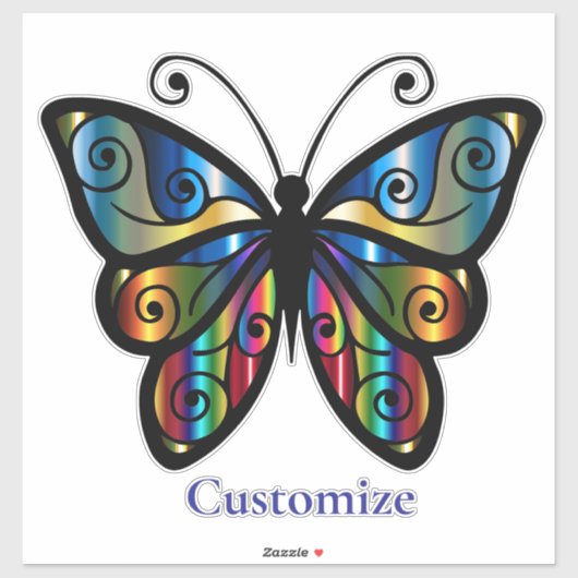 Sticker Papillon Coloré Thunder_Cove (Feuille)