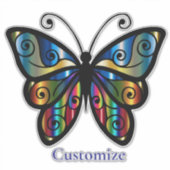 Sticker Papillon Coloré Thunder_Cove (Devant)