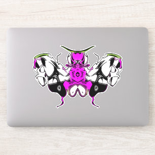 Sticker papillon coquelicot 2