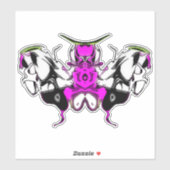 Sticker papillon coquelicot 2 (Feuille)