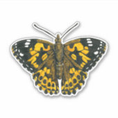 Sticker Papillon de femme peint (Devant)