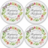 Sticker Papillon de mariée et de chambre en plastique rond (Devant)