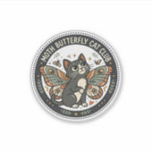 Sticker Papillon de nuit Chat POD Art Vectoriel - Papillon (Devant)